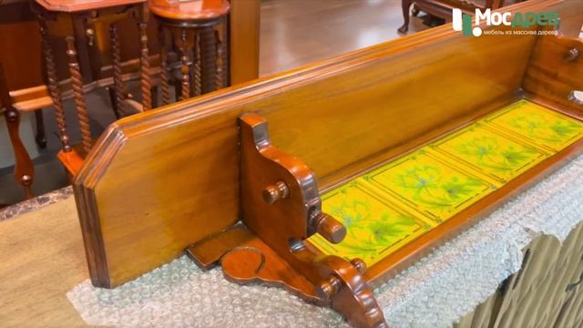 Полка настенная с картинкой МИГ429 из красного дерева от фабрики Satin Furniture (Индонезия)