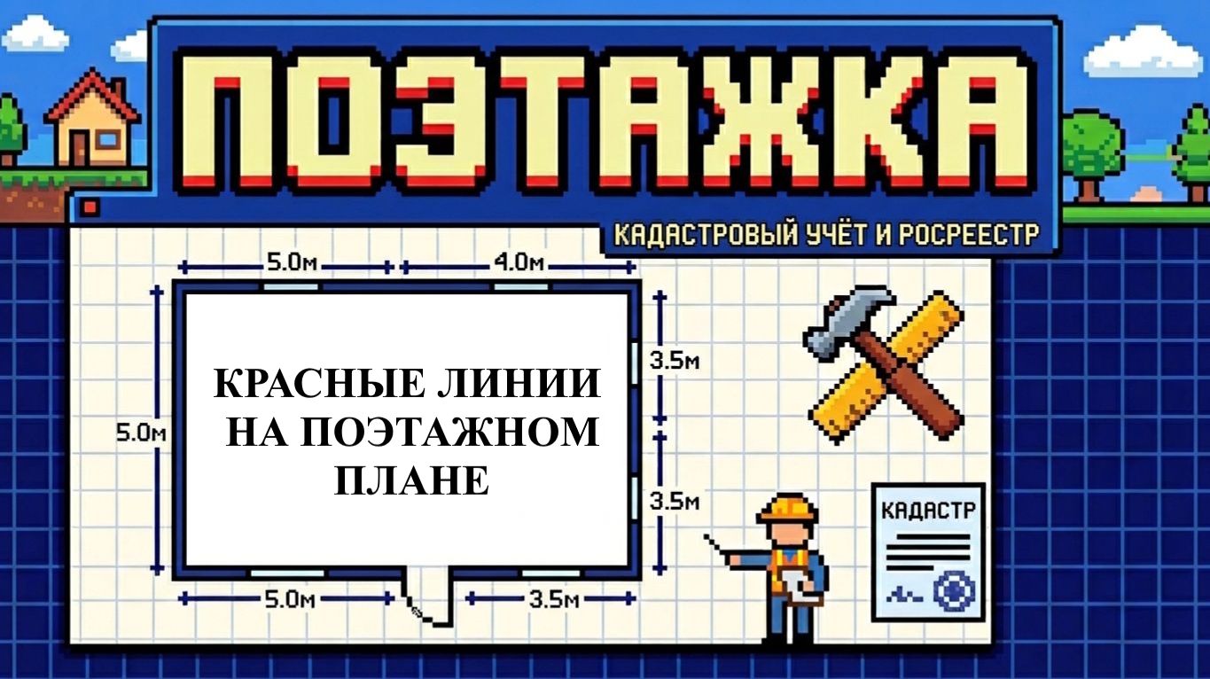 Красные линии на поэтажном плане