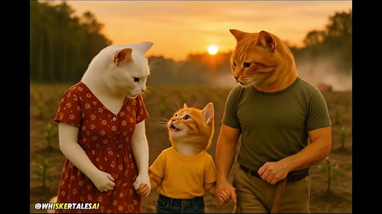 🔥 Кошачья семья спасает животных из лесного пожара | Трогательная история надежды 🌱❤️