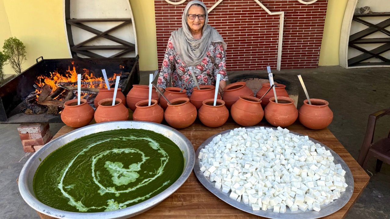 Рецепт панира «Ханди Палак Панир» от бабушки в индийском стиле. Деревенская еда