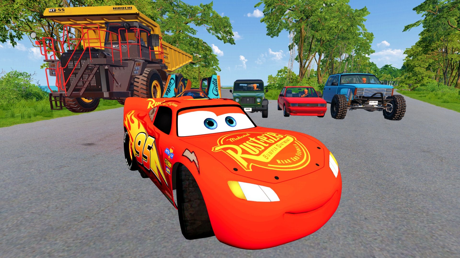 КТО ДАЛЬШЕ? 🏆 Молния Маквин и Тачки: Великий Прыжок с горы! Эксперимент в BeamNG.drive