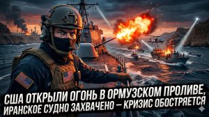 🚨Себастиан Сас |США открыли огонь в Ормузском проливе! Иранское судно захвачено – мир на гране?