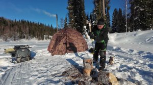 Большой фильм. Живём в палатке. Рыбалка на хариуса на таёжной реке.