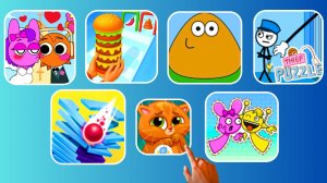 Burger Master, Pou, THIEF PUZZLE, SPRUNKI, Bubbu