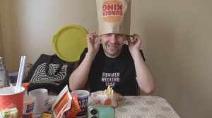 Бургер кинг мукбанг суперкомбо воппер джуниор кинг фри наггетсы эвервесс кола маффины