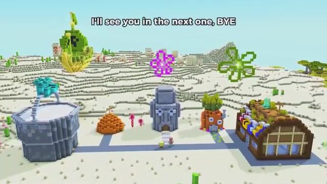 Я построил все локации из мультфильма «Губка Боб» в Minecraft!