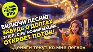 НА ДЕНЬ ПЕСНЮ #119 | Мощная ПЕСНЯ-АФФИРМАЦИЯ на богатство | "Деньги текут ко мне легко"