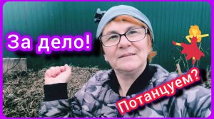 Обрезка молодой яблони и тёплая грядка из травы!