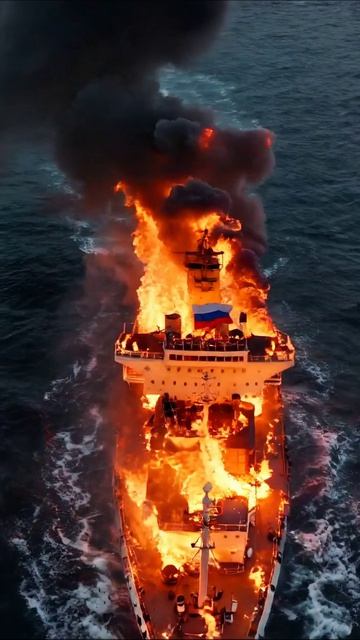 Корабль в огне: конец надежд #катастрофа #потеря #мрачнаяреальность