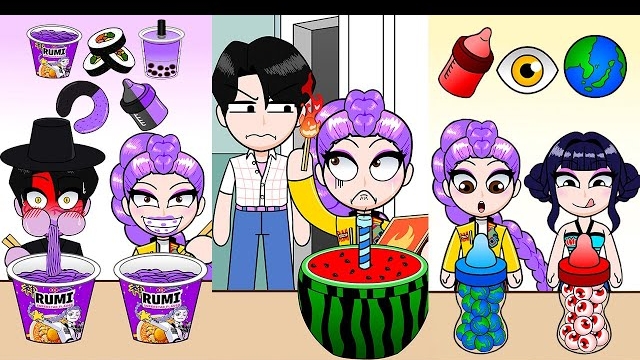 KPop Охотники на демонов, Кимбап, Рамэн, чай с пузырьками, Мукбанг, МУМИ-СТРАНИЦА