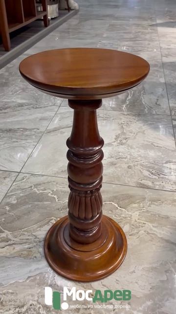 Подставка для цветов круглая 50 см МИГ582 из красного дерева от фабрики Satin Furniture (Индонезия)