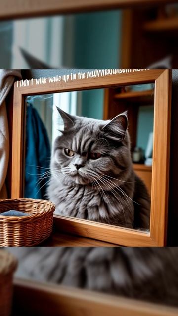 Утро. Кошка. Зеркало. Реальность. 😵 Опять не на Мальдивах… Почему жизнь так несправедлива? 😂