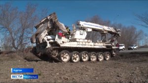 Инженерная машина разграждения опашка микрорайона Черемухово.