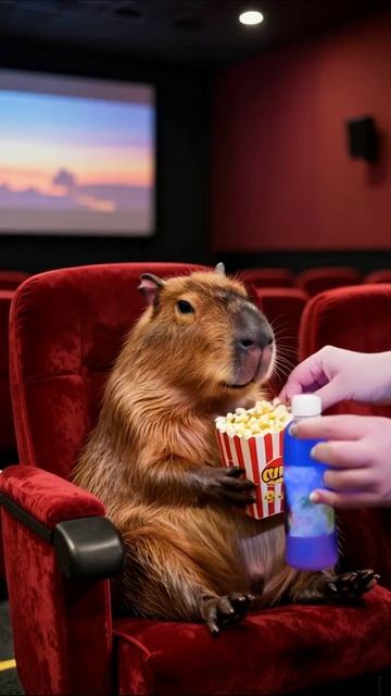 Киносмотритель с попкорном: незабываемые моменты #животные #кино #смешно