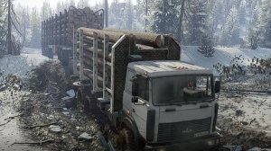 SnowRunner. Средние брёвна