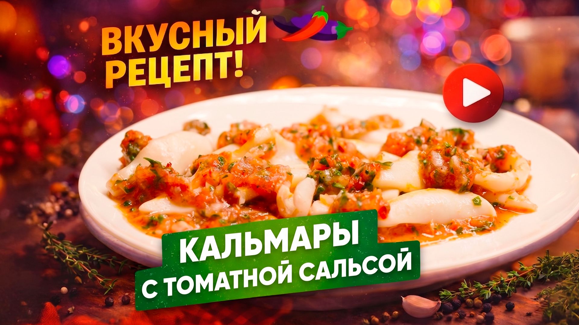 Нежные кальмары с томатной сальсой – готовим ужин как в ресторане!