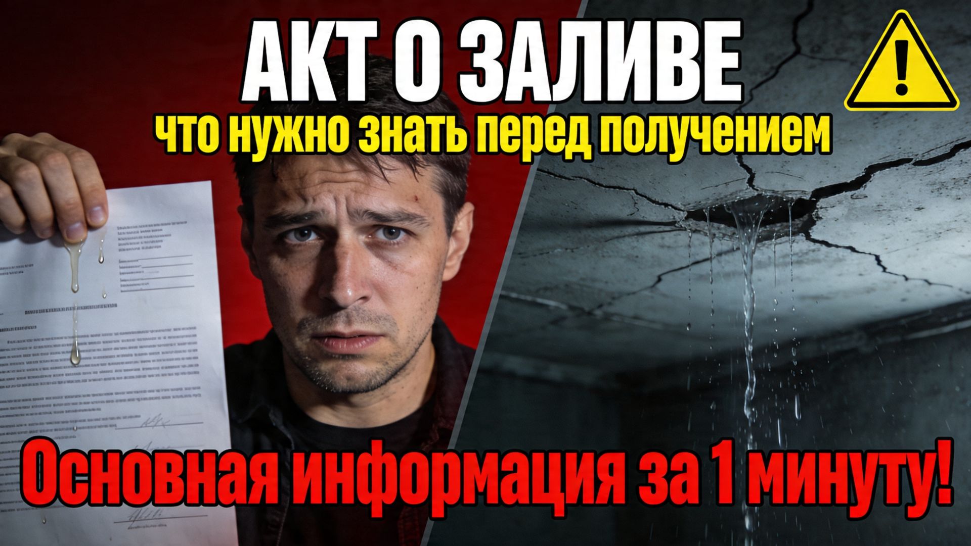 Акт о заливе квартиры. Основная информация за 1 минуту
