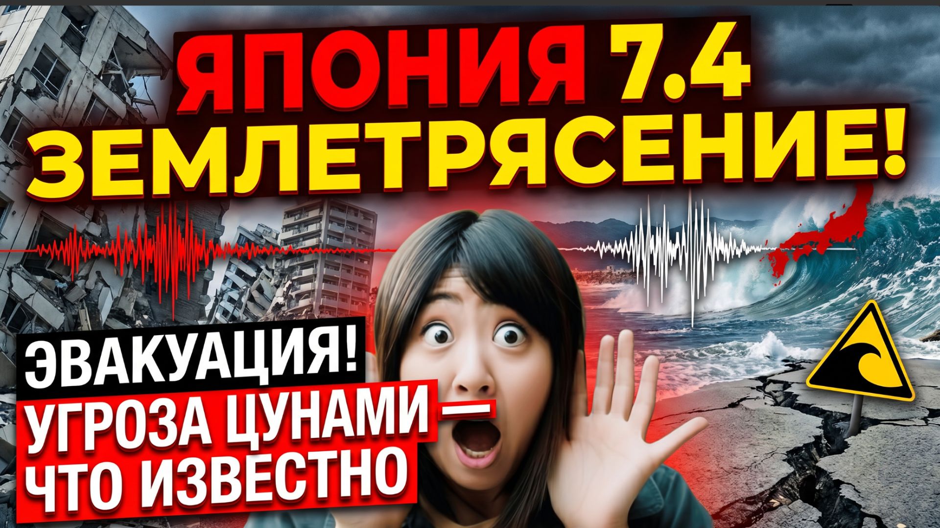 Японию потрясло землетрясение магнитудой 7,4! Эвакуация, угроза цунами — что известно