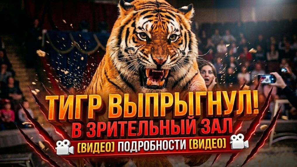 Тигр выпрыгнул в зрительный зал в ростовском цирке: подробности и видео