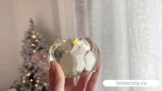 Подсвечник для чайной свечи ЛОТОС 'НИЛЛИ', прозрачный, стекло, 8 см, 640708-1