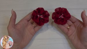 МК Бантики из жемчужной органзы 6 см