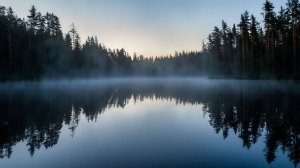 ✧ Спокойная фоновая  музыка для учебы, работы, сна и расслабления | Туман на лесным озером