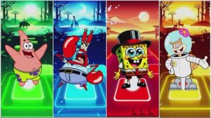 Губка Боб против Мистера Крабса! 🍍 Эпическая Битва в Tiles Hop: Патрик и Сэнди зажигают!