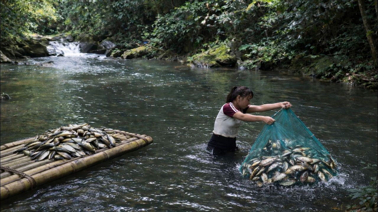 Building A Farm In The Mountains： Gardening, Trapping, And Harvesting Stream Fish.