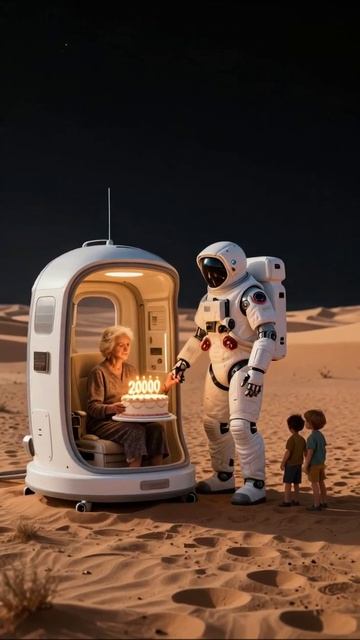 Космический день рождения: 20000 лет в пустыне #космос #деньрождения #фантазия