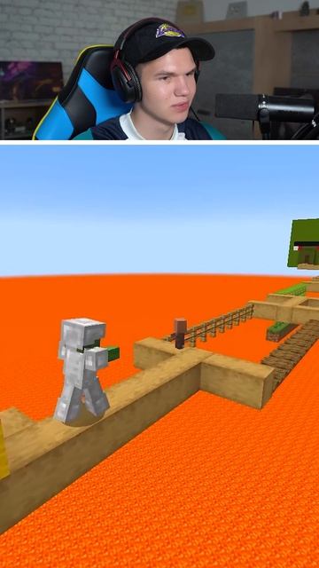 Сколько IQ у Маленького Жителя?! 😂 #shorts #шортс #minecraft #майнкрафт #майн