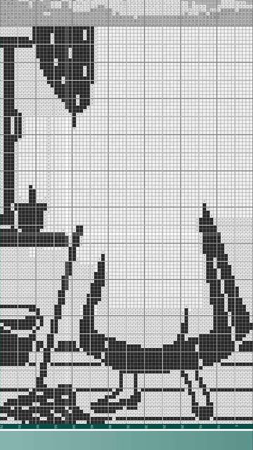 Уборка - (Cleaning) [★★★★★] 110х70 чёрно-белый японский кроссворд #pixelart