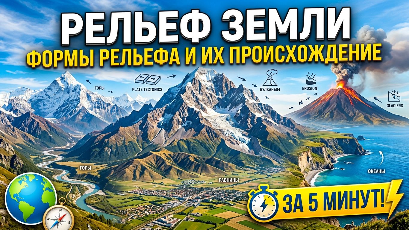 Рельеф Земли: формы рельефа и их происхождение