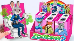 ЗВЕРОПОЛИС 2 В ТУАЛЕТНОЙ ЗОНЕ 🚽 РАСПАКОВКА ДЖУДИ ХОПС И НИК УАЙЛД СМЕШНО ASMR ПИПИ КУБИКИ DIY