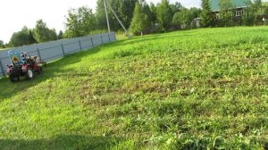 Убираем картофельную ботву мульчером на МТ - 110.