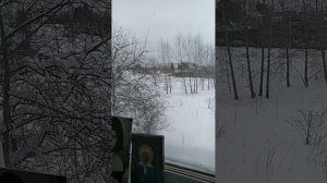 Весенний снегопад. 10 апреля, город Нижняя Тура.