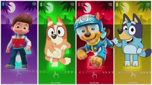 Райдер против Блуи! 🐶🐾 Эпичный Tiles Hop под Coffin Dance: Щенячий патруль и Блуи