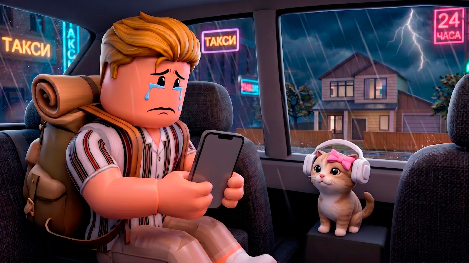 СБЕЖАЛ ОТ СВОЕЙ УЖАСНОЙ СЕМЬИ! Часть 2 (Роблокс фильм)