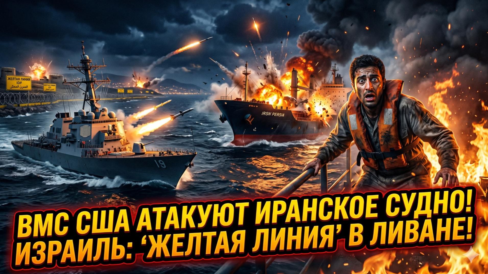 ⚓Дэйв ДеКамп | США бьют по иранскому судну! Израиль копирует сектор Газа в Ливане