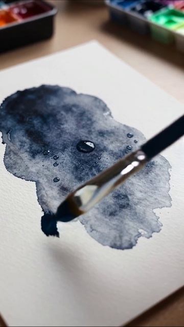 Вода и свет: акварельный эксперимент #акварель #искусство #вдохновение