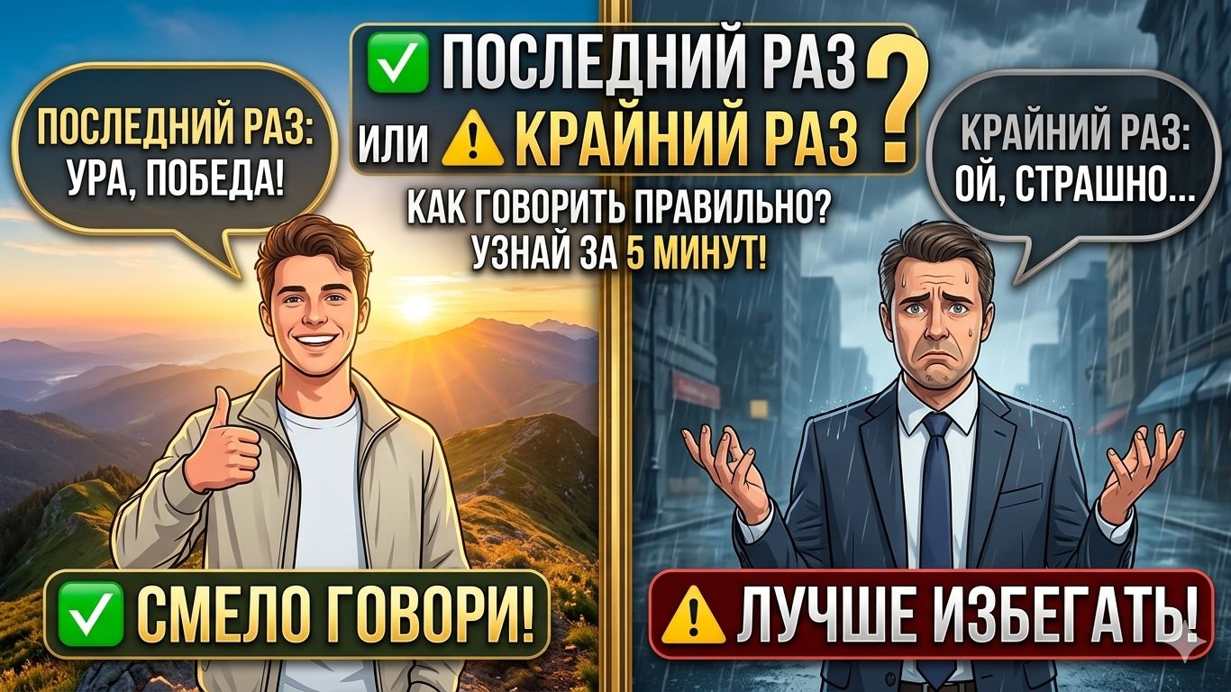 Последний раз или крайний раз. Как правильно?