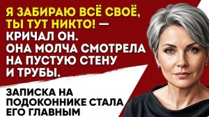 Муж бросил её ради молодой Но через месяц он узнал реальную цену развода