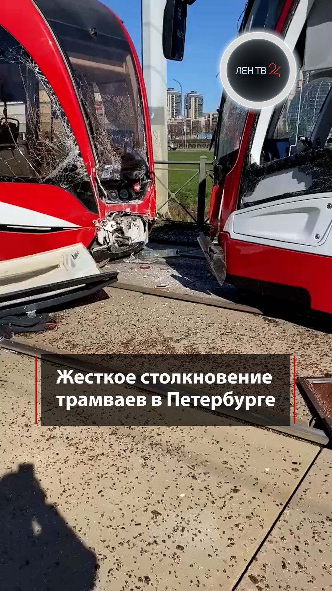 В Петербурге столкнулись два трамвая