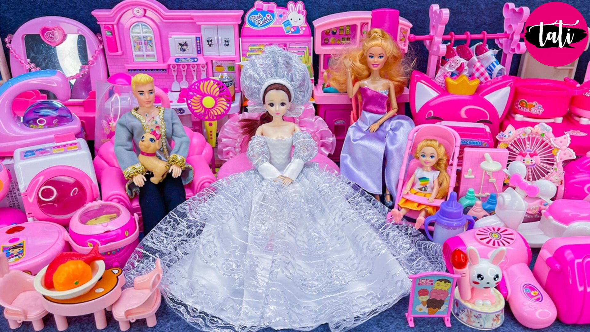 Играем в игрушки из мультика принцесса кукла Барби. Мультфильм для детей. ASMR АСМР