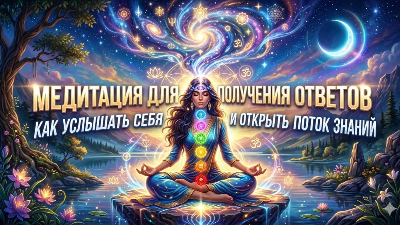 Медитация для получения ответов | Как услышать себя и открыть поток знаний