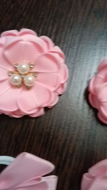 Бантики розовые как цветочки