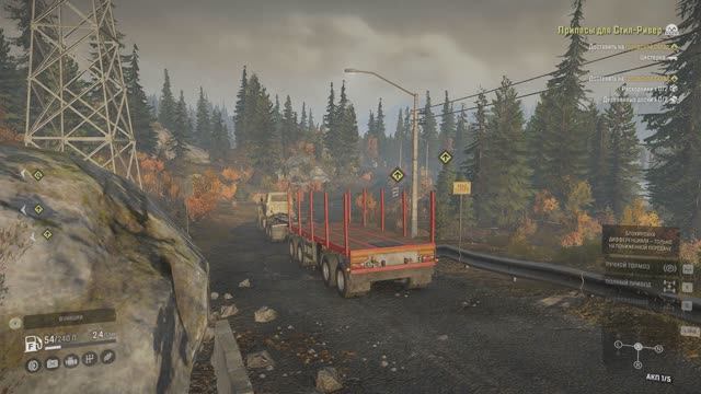 SnowRunner Вот и посмотрим , хватит ли до заправки теперь , топлива мало не обсохнуть бы !