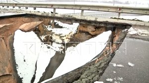 Дорога,которая была разрушена при строительстве трассы М-12,рухнула почти сразу после восстановления