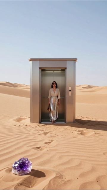 Необычный лифт в пустыне: стиль и красота #пустыня #стиль #лифт