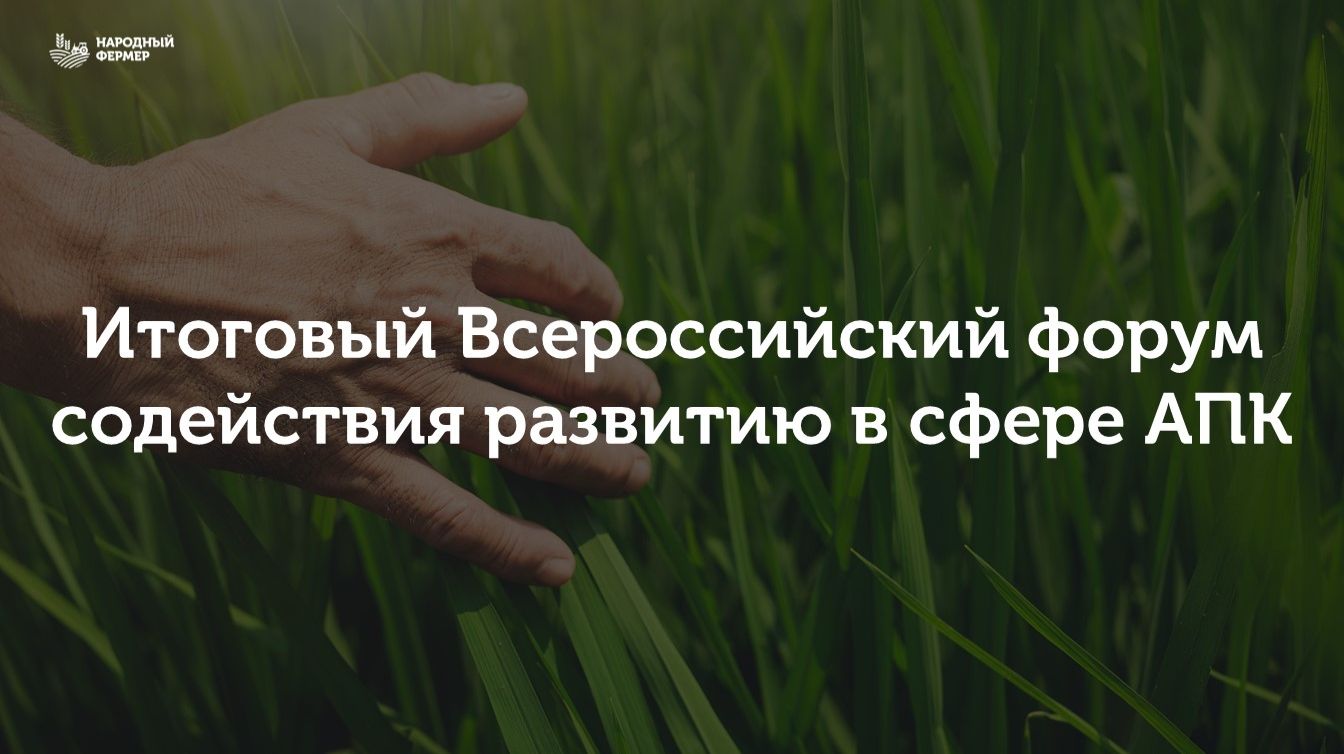Итоговый Всероссийский форум содействия развитию в сфере АПК