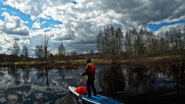 SUP прогулка по реке Цна в половодье 18042026